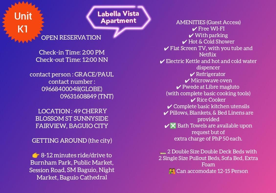 Labella Vista Apartment Baguio City Exterior foto